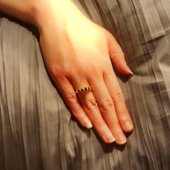 Genuine 14K Gold Sapphire & Diamond Wedding Ring - Picture 16 of 16